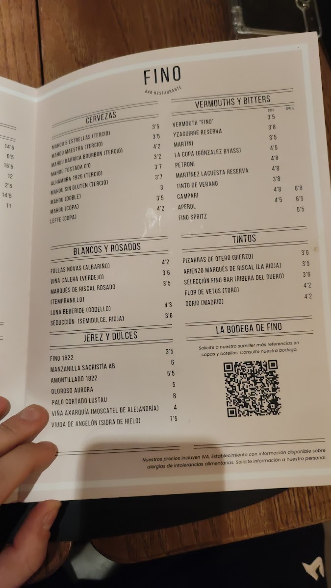 Menu Restaurante Fino Bar - Alcalá De Henares-6